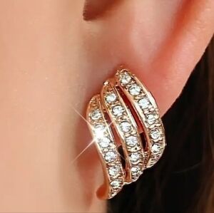 Elegant Rose Gold Leaf Earrings